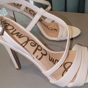 New Without Box Sam Edelman White Leather Sandals Size 7½